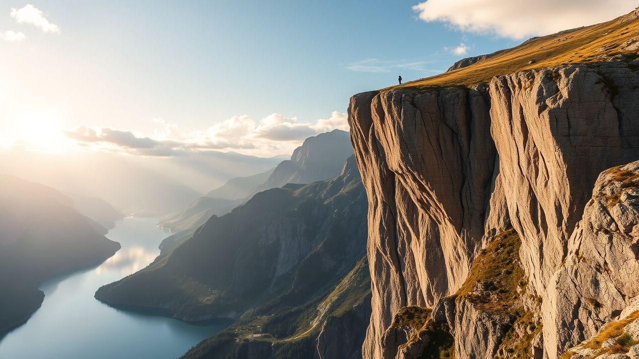 Dramatic Norway Trolltunga Cliff Drama