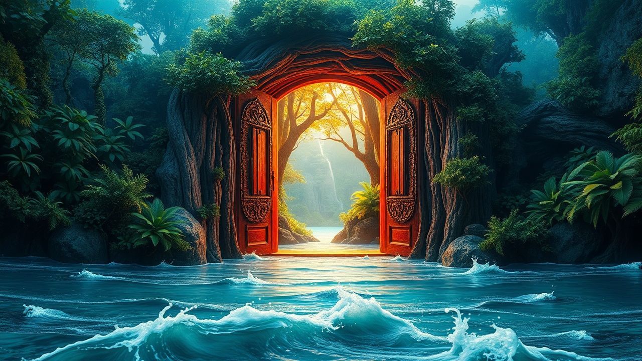 Otherworldly Door Ocean Opening