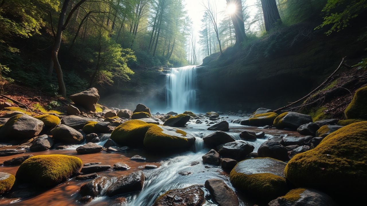 Stunning Forest Stream Mossy Serenity