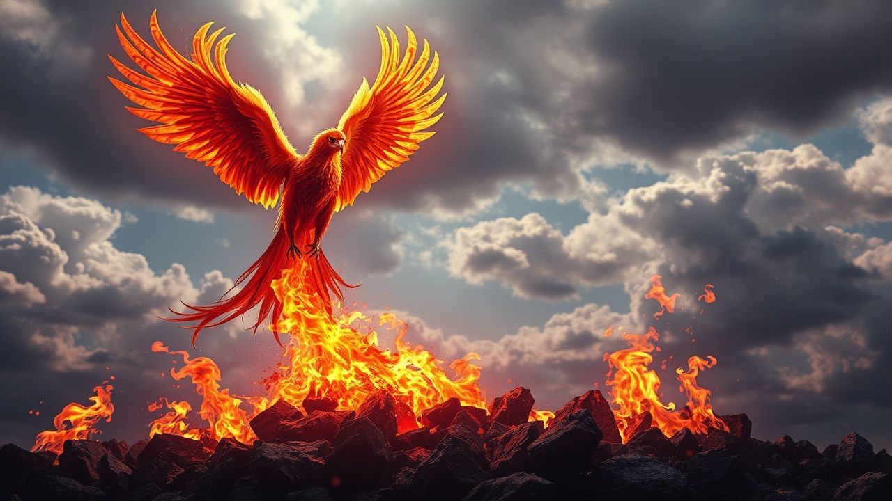 Celestial Phoenix Rising Ashes Magic