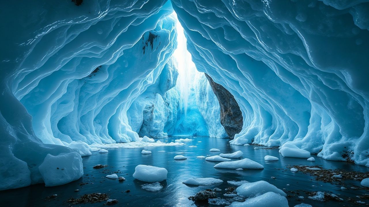 Majestic Ice Cave Interior Crystal