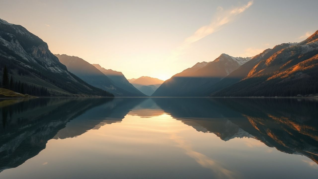 Wild Lake Mirror Mountains Reflections