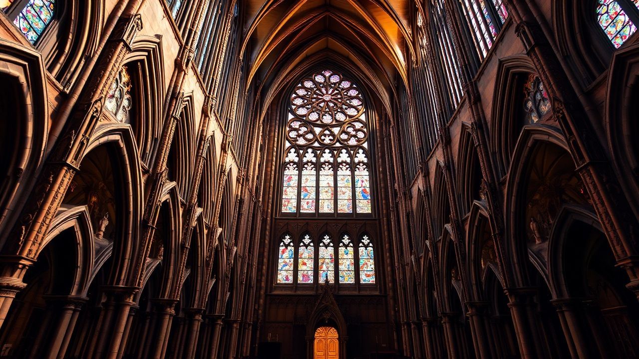 Sacred Gothic Cathedral Buttresses Drama