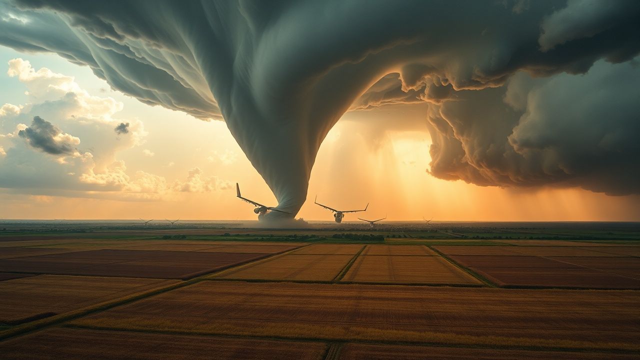 Breathtaking Tornado Supercell Structure Drama