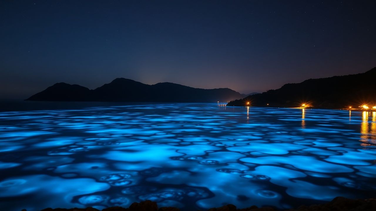 Enchanting Bioluminescent Bay Blue Glow