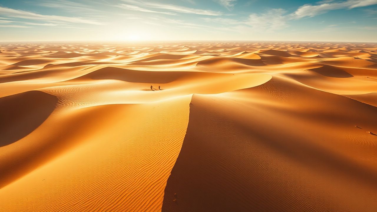 Dramatic Sand Dunes Shadows from Above
