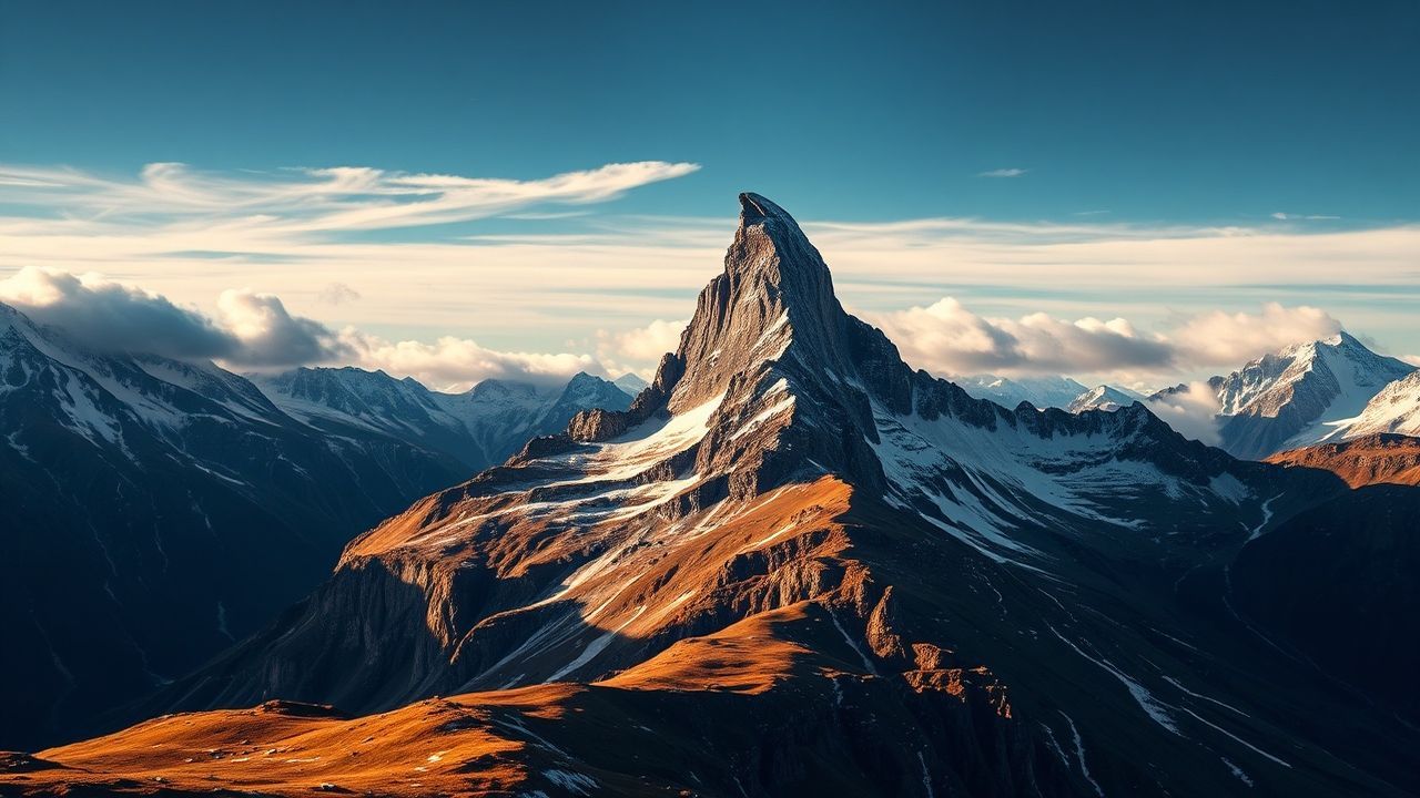 Radiant Matterhorn Pyramid Peak Drama