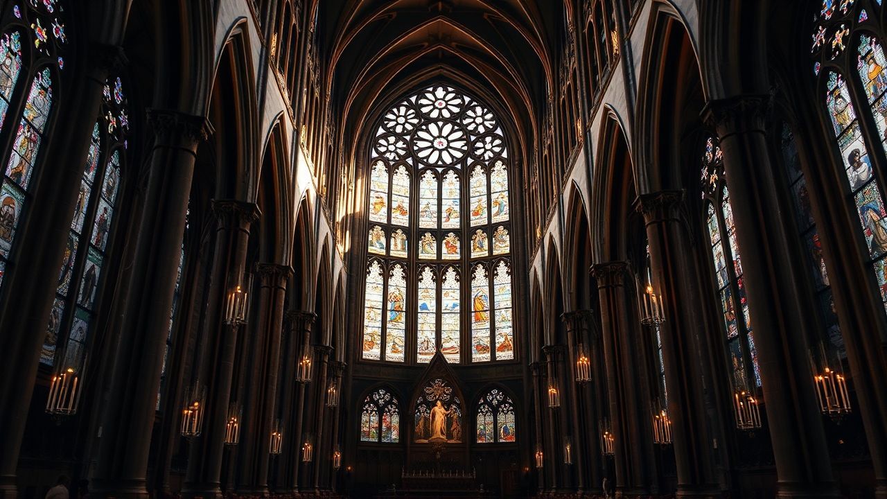 Gothic Gothic Cathedral Candlelight Drama