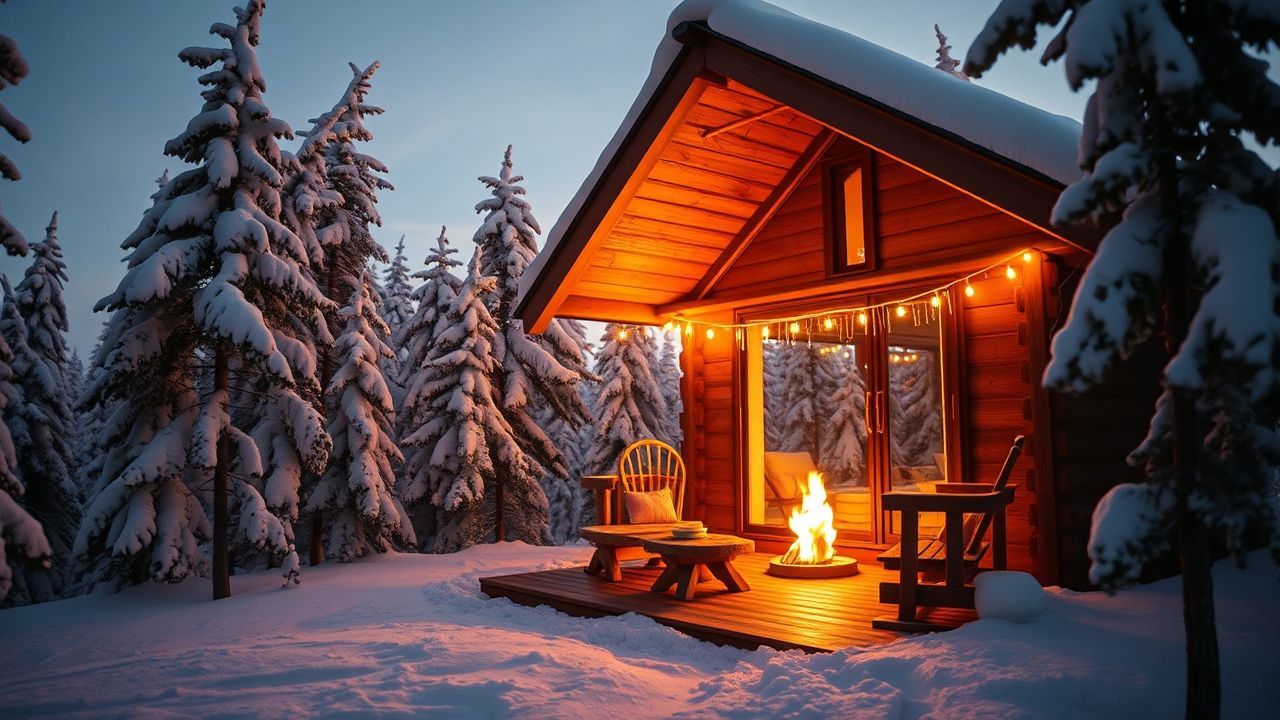 Dramatic Scandinavian Cabin Isolation in Winter
