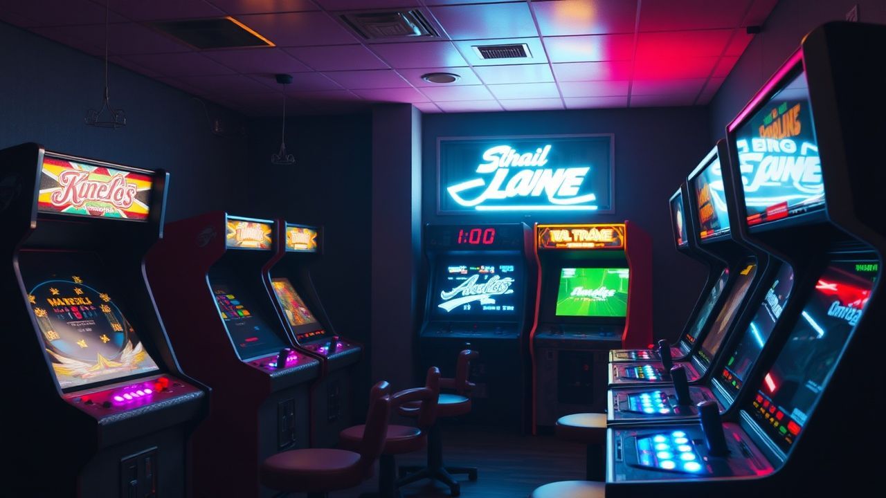 Glowing Arcade Cabinet Glow Neon Dreams