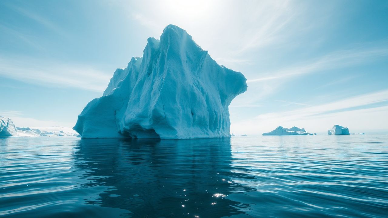 Ethereal Iceberg Sculpture Floating