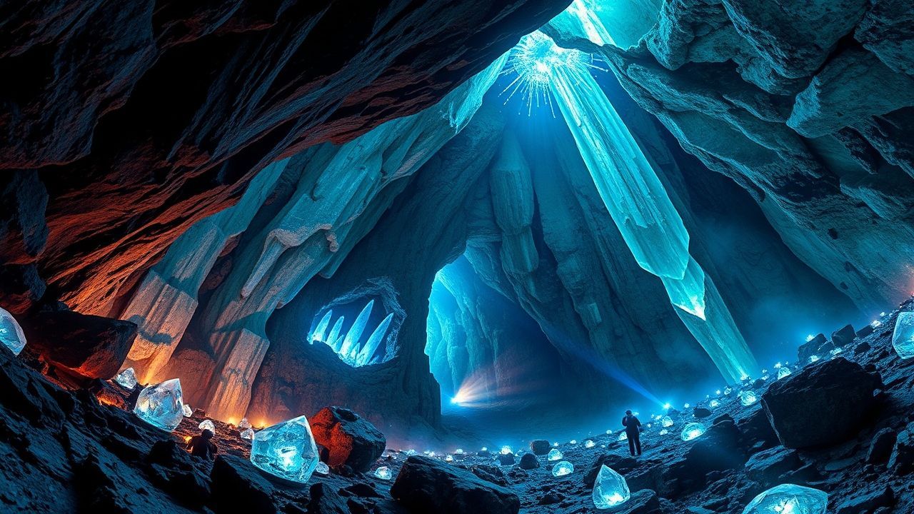 Enchanted Cave Gems Formations Crystal