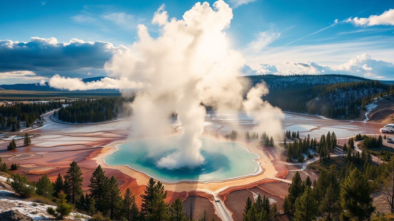 Stunning Grand Prismatic Rainbow in Spring