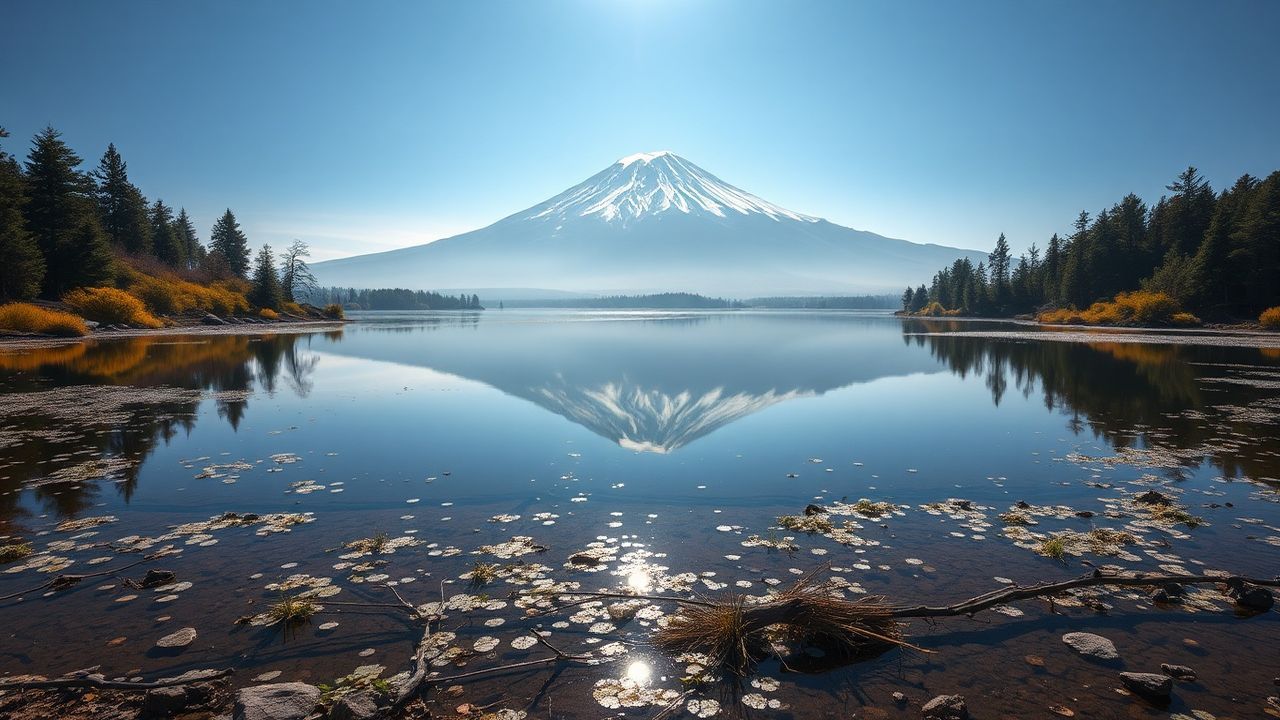 Tranquil Mt. Fuji Mount Lakes Reflections