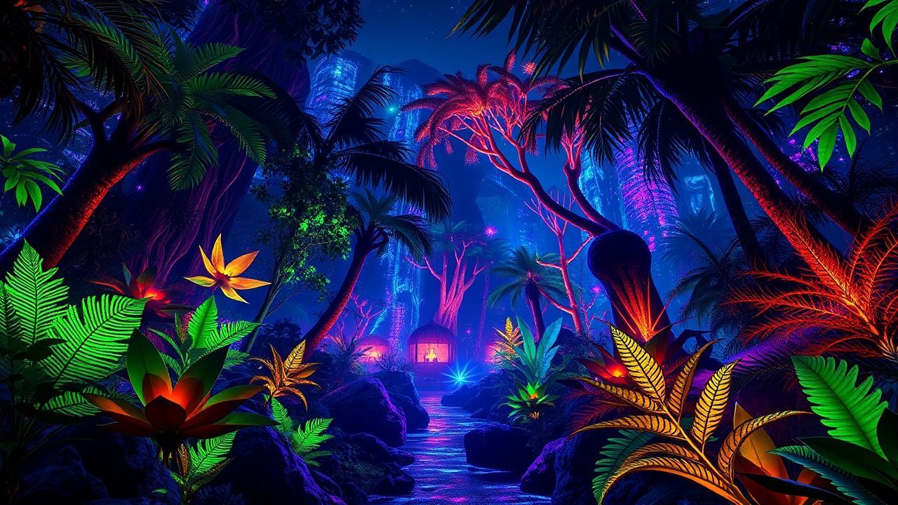 Advanced Alien Jungle Bioluminescent