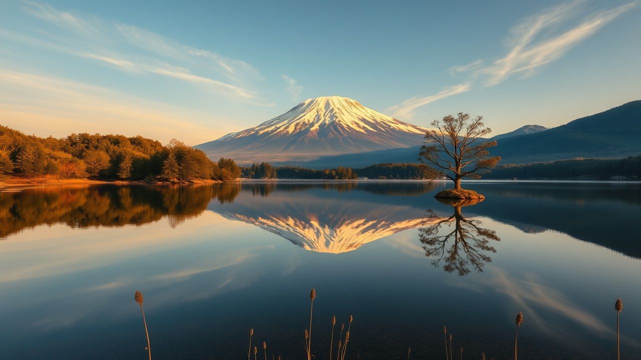 Zen Mt. Fuji Mount Lakes Reflections