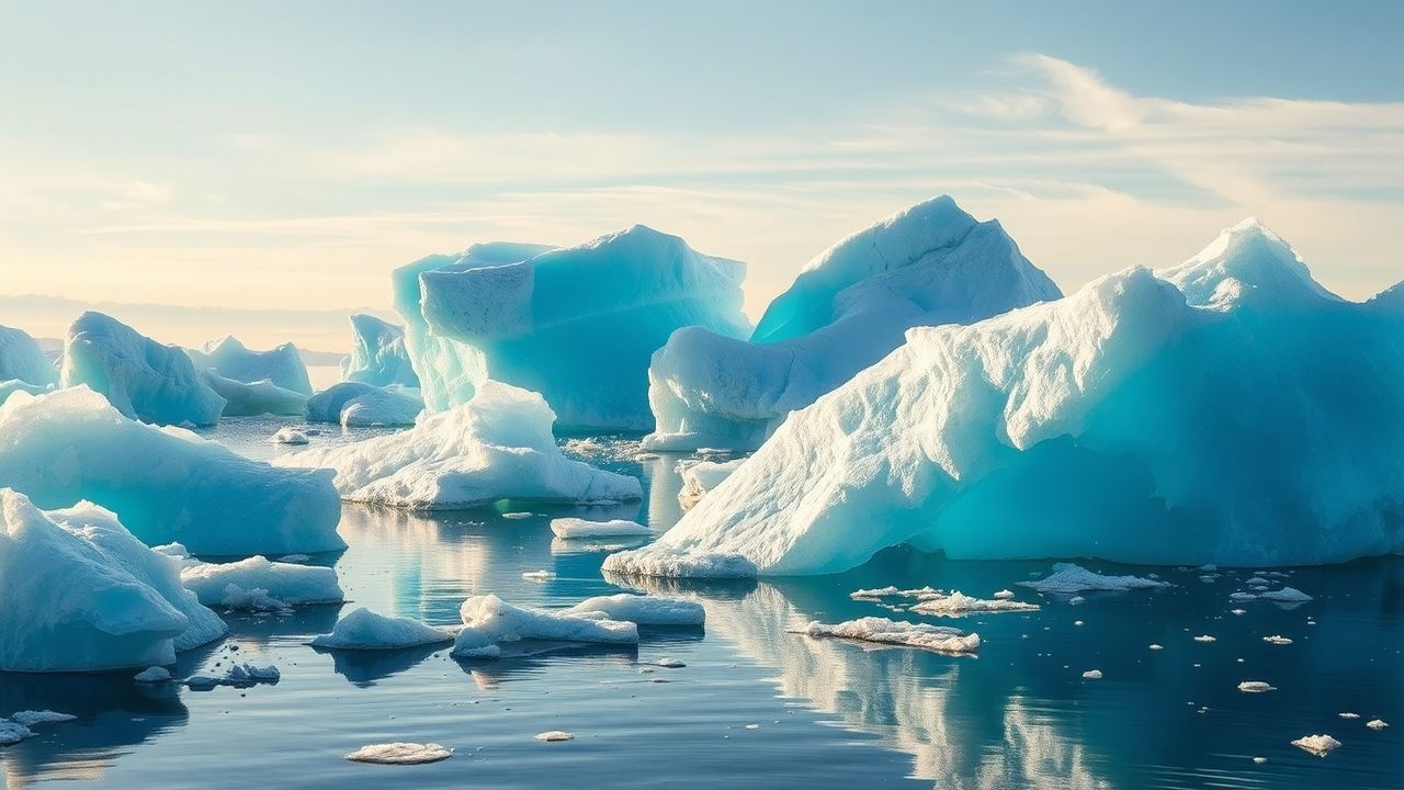 Tranquil Iceland Glacial Lagoon Crystal