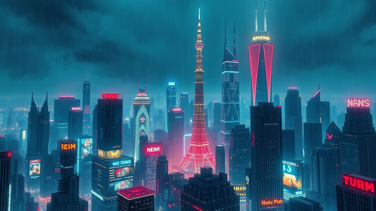 Blazing Cyberpunk Megacity Endless Neon Dreams