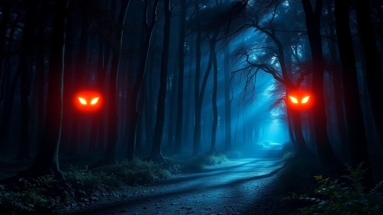 Foreboding Dark Forest Path Glow