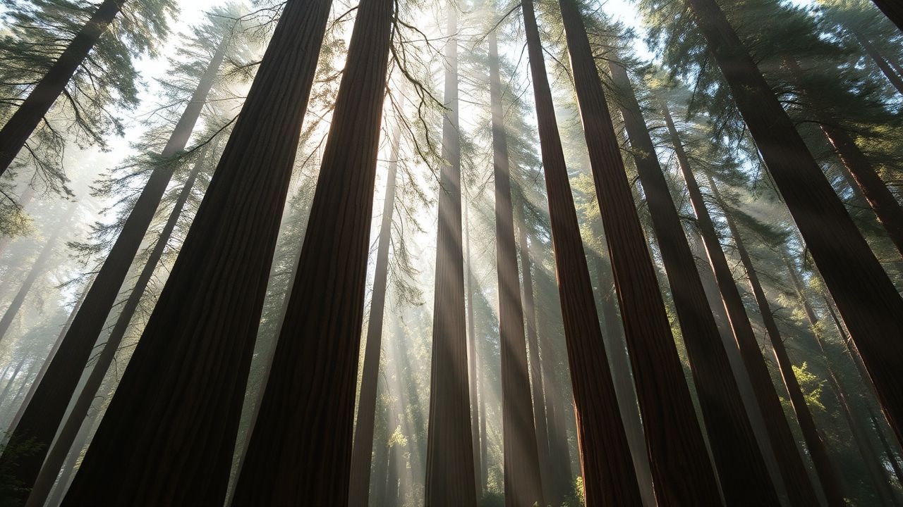 Enchanting Redwood Forest Cathedral Ruins