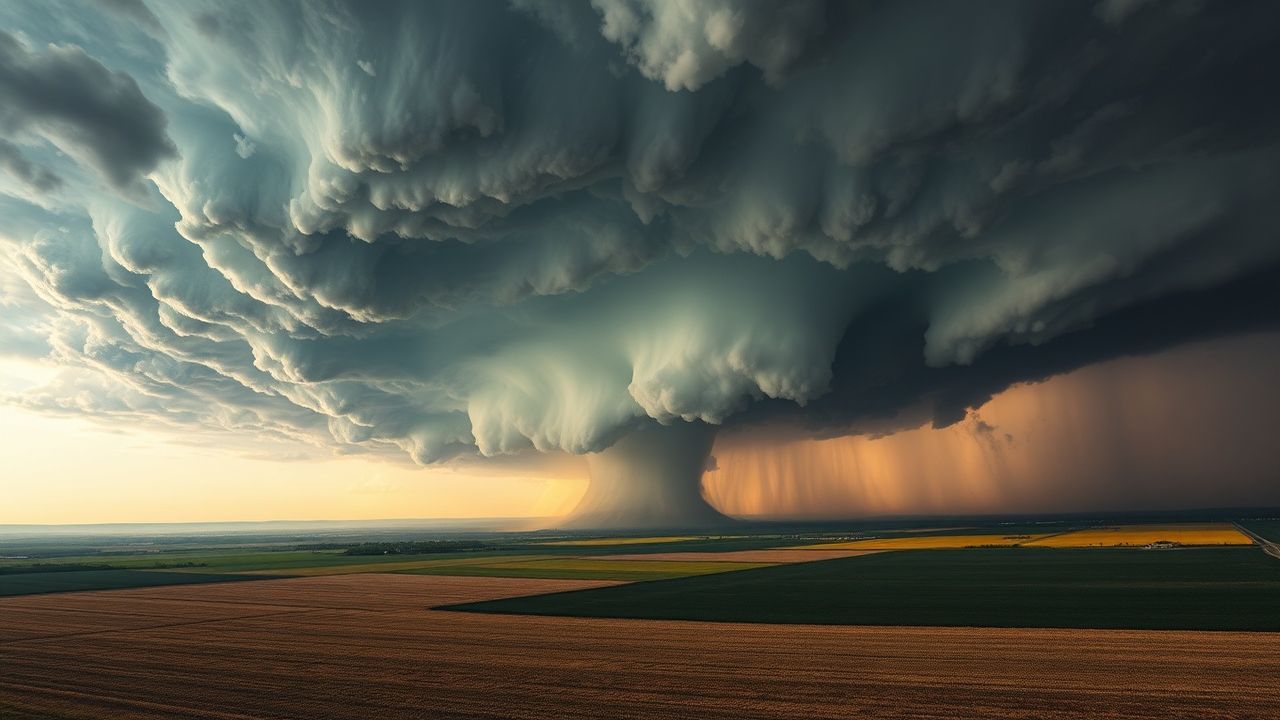 Enchanting Supercell Thunderstorm Rotating