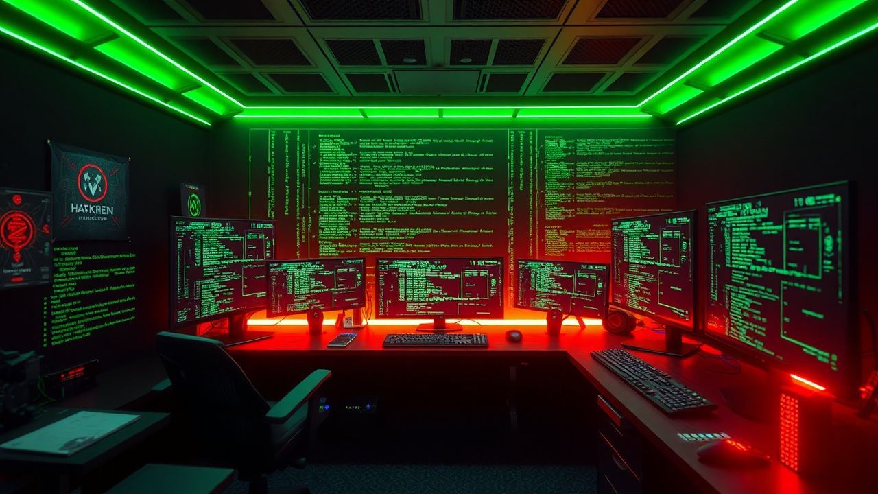 Luminous Hacker Den Screens