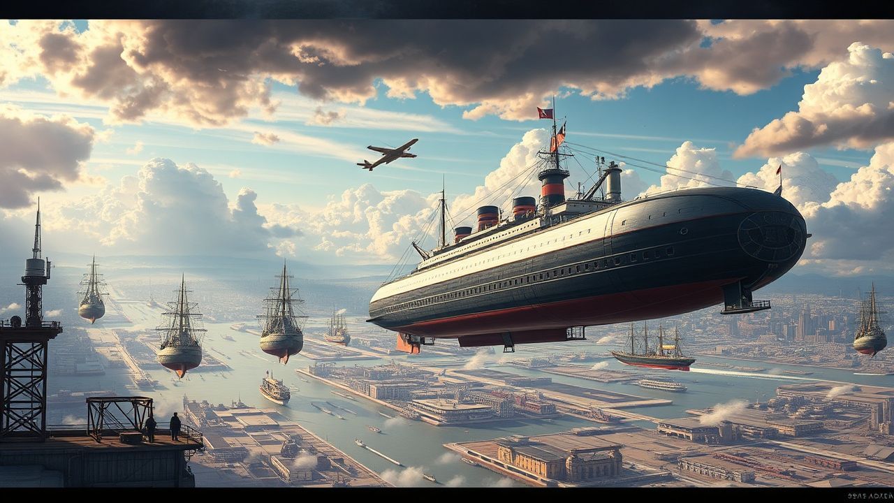 Mechanical Airship Fleet Victorian