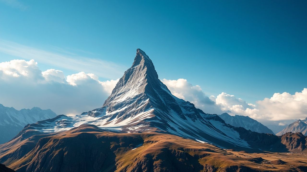 Golden Matterhorn Pyramid Peak Drama