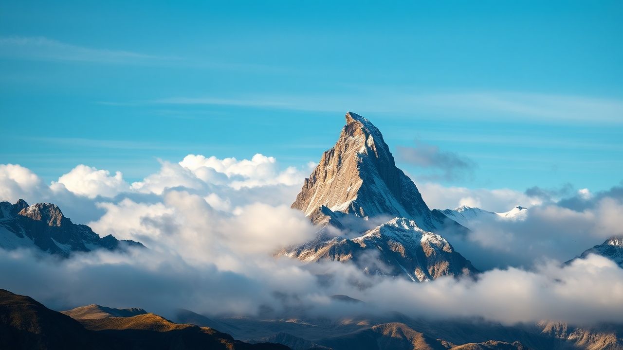 Tranquil Matterhorn Pyramid Peak Drama