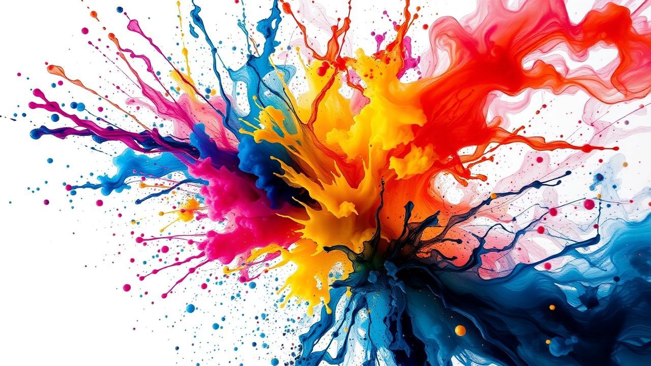 Flowing Paint Explosion Freeze