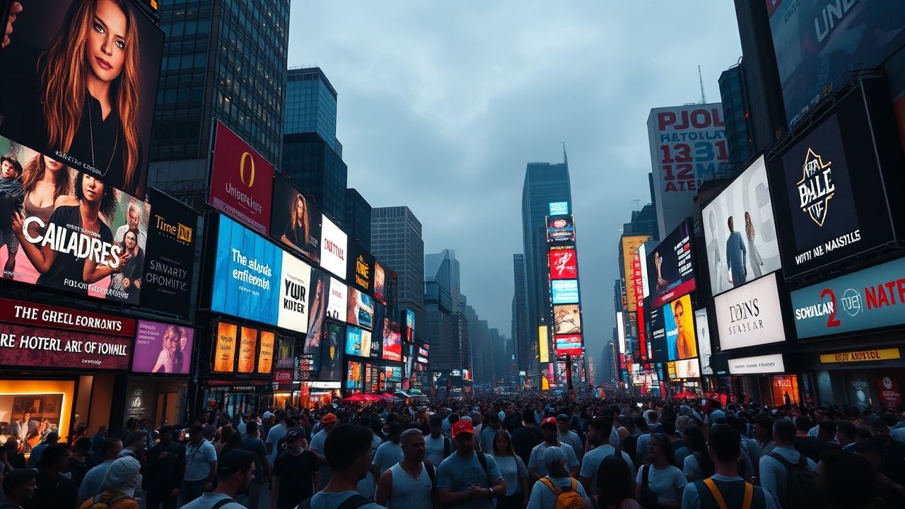 Sleepless Times Square Billboards by Night