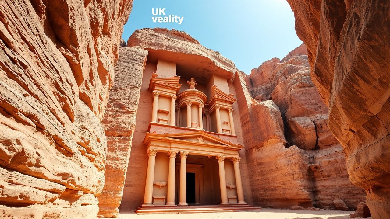 Magnificent Petra Treasury Carved Ruins