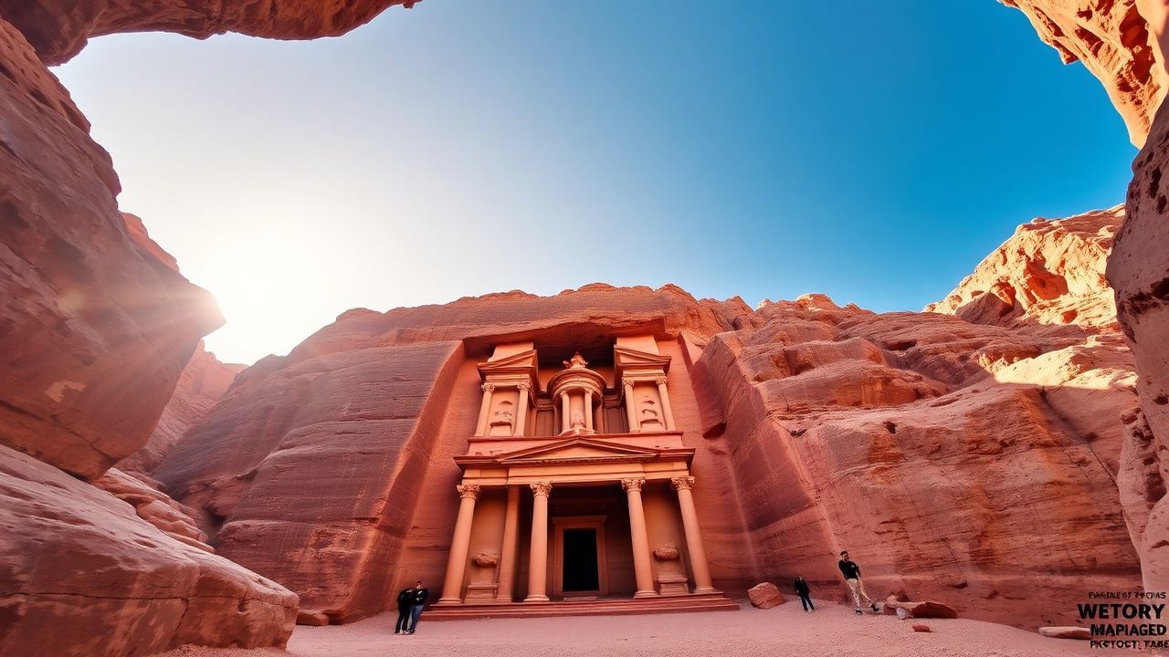 Magnificent Petra Treasury Carved Ruins