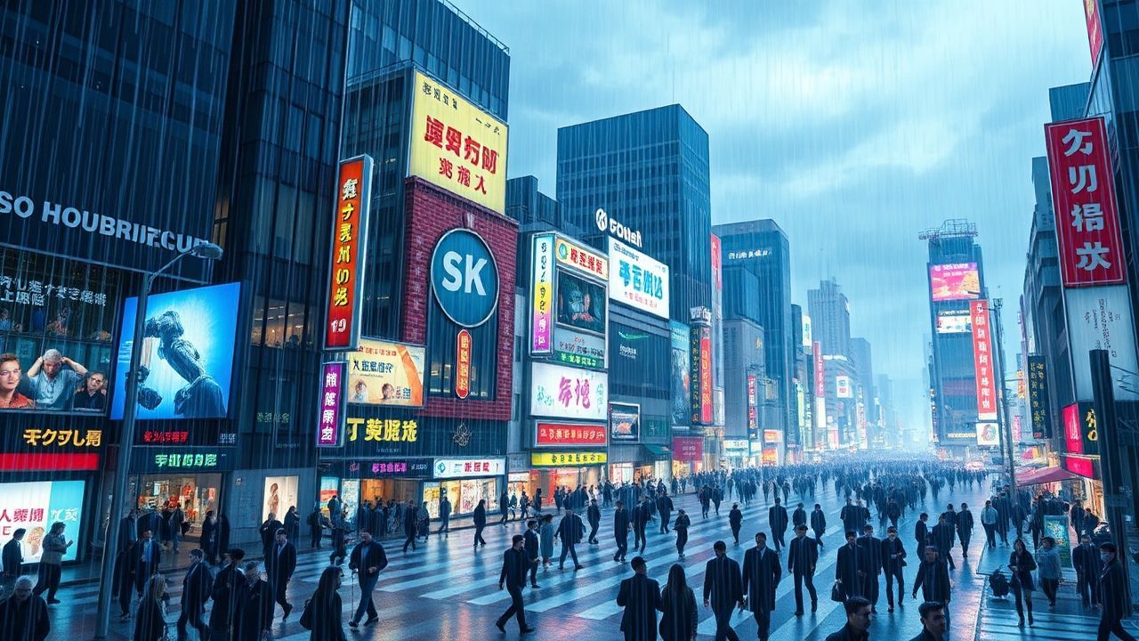 Holographic Tokyo Shibuya Future Neon Dreams