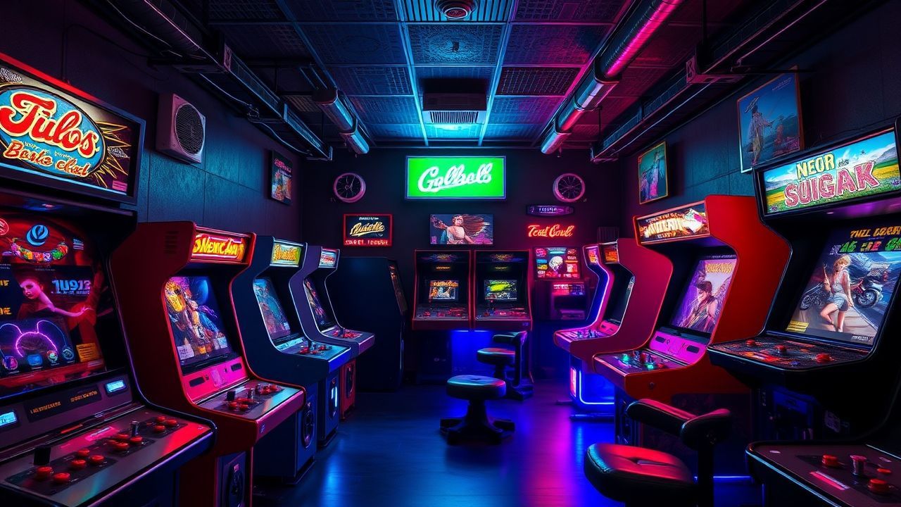 Glowing Arcade Cabinet Glow Neon Dreams