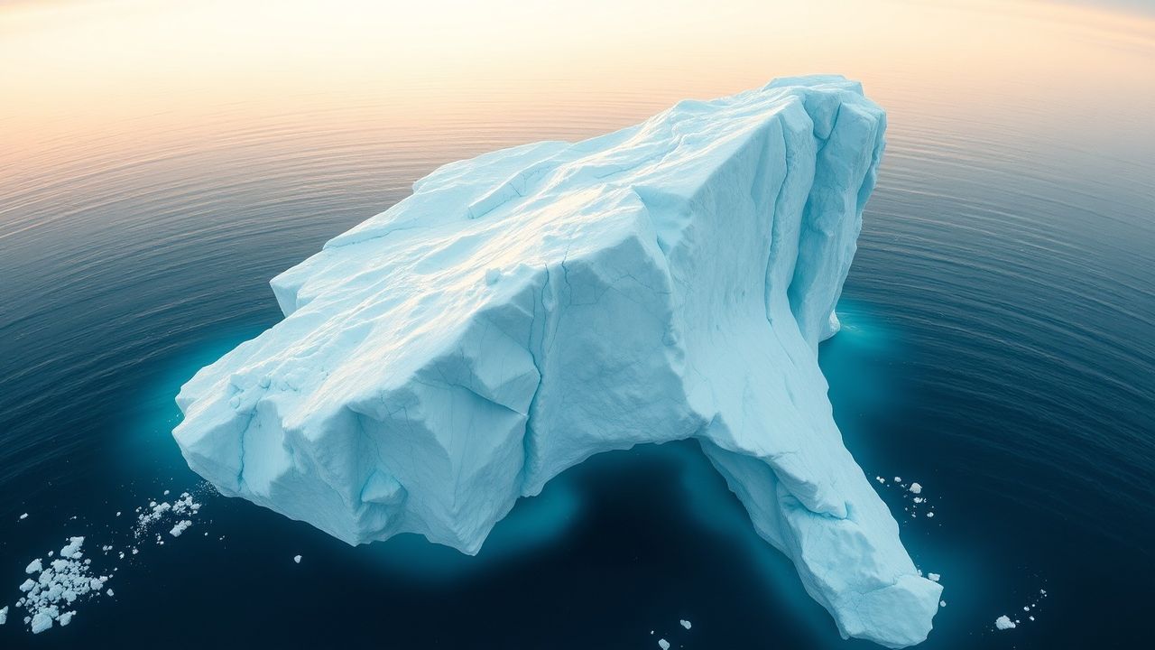 Stunning Iceberg Sculpture Floating
