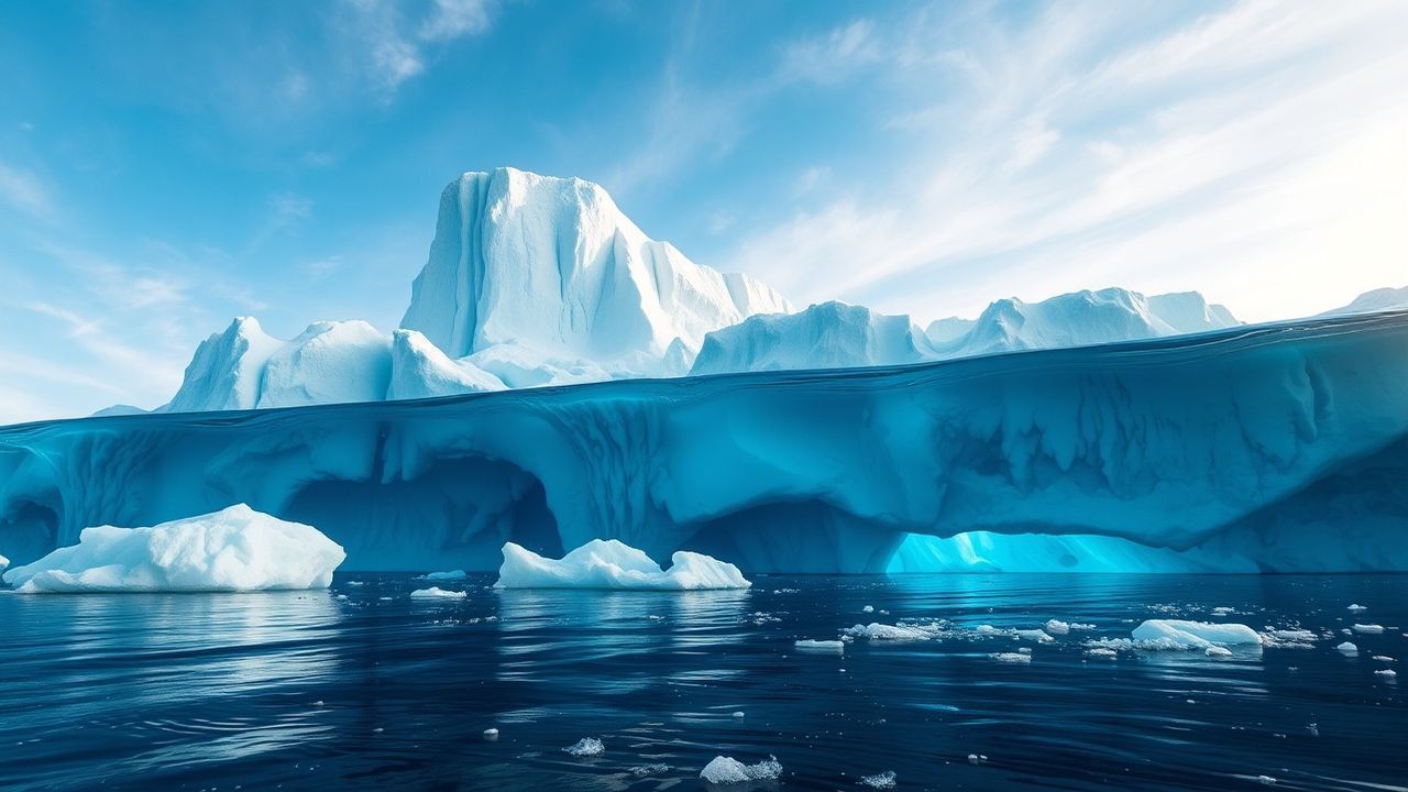 Pristine Iceberg Sculpture Floating