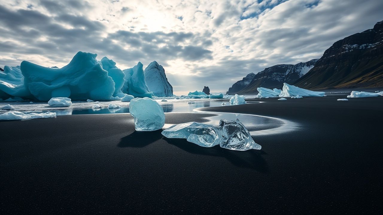 Golden Iceland Diamond Beach
