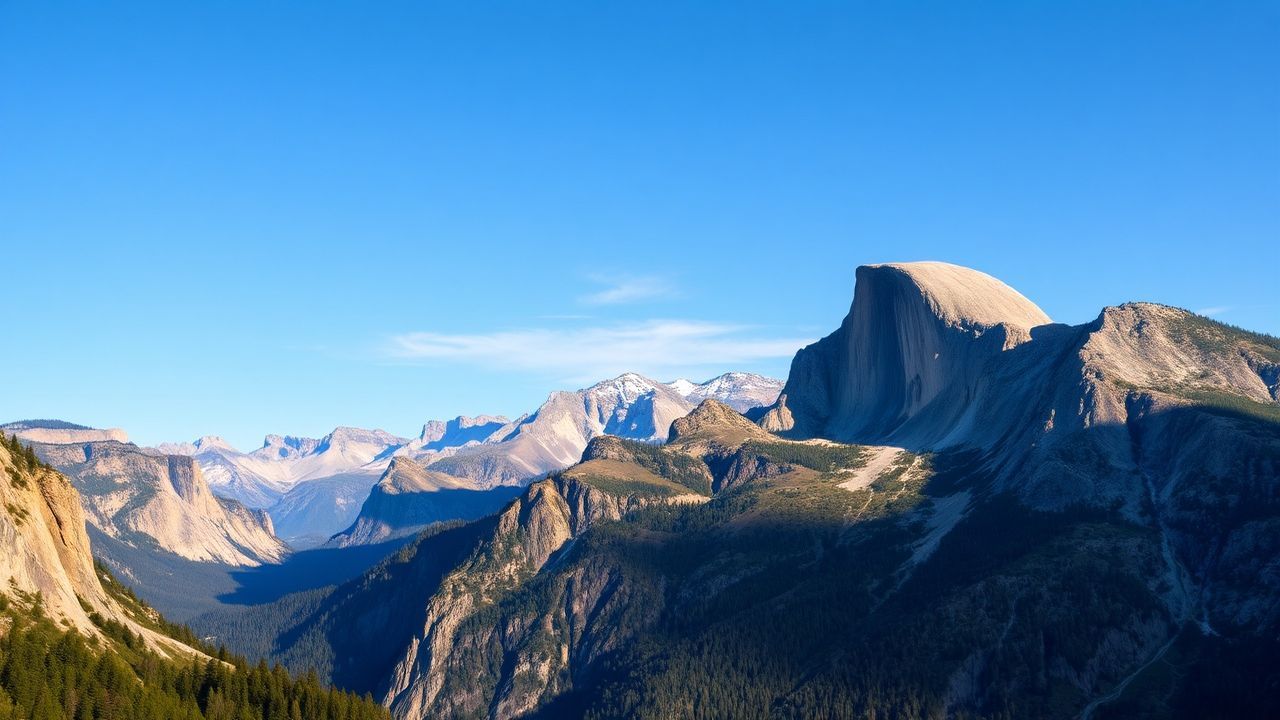 Tranquil Yosemite Valley Capitan Panorama