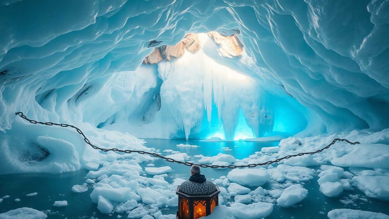 Stunning Ice Cave Interior Crystal