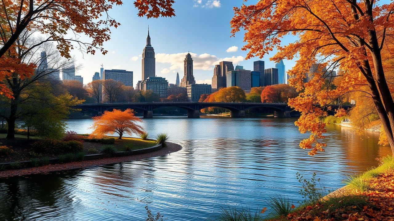 Pristine Central Park Foliage in Autumn