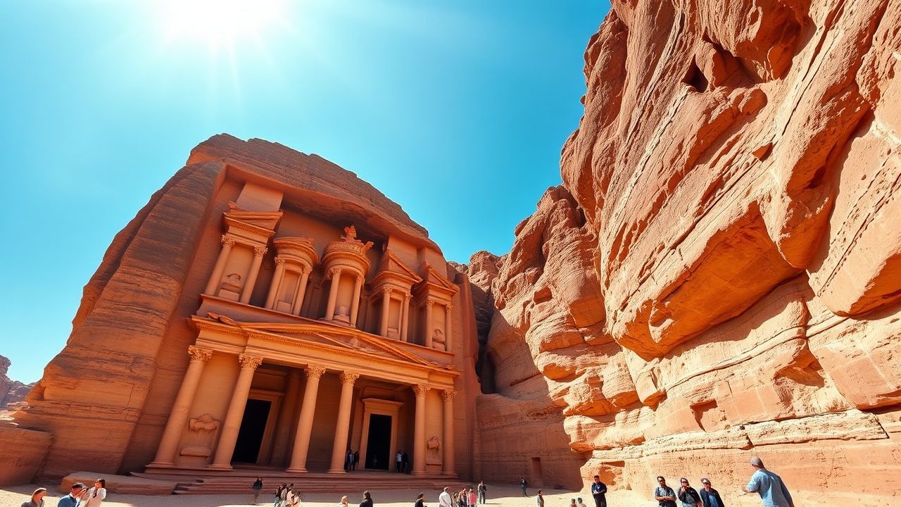 Sacred Petra Treasury Carved Ruins