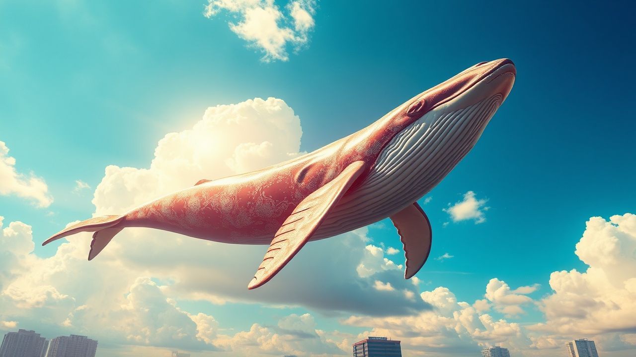 Otherworldly Whale Flying City