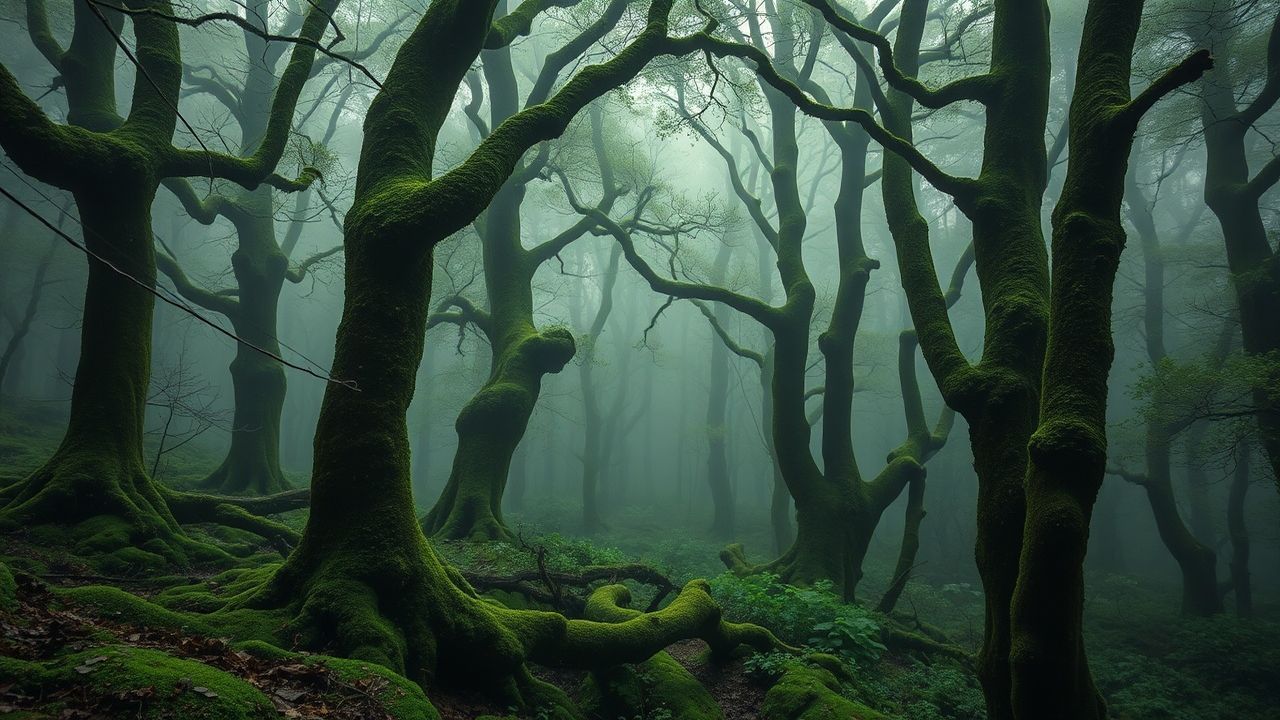 Wild Enchanted Forest Moss in the Mist