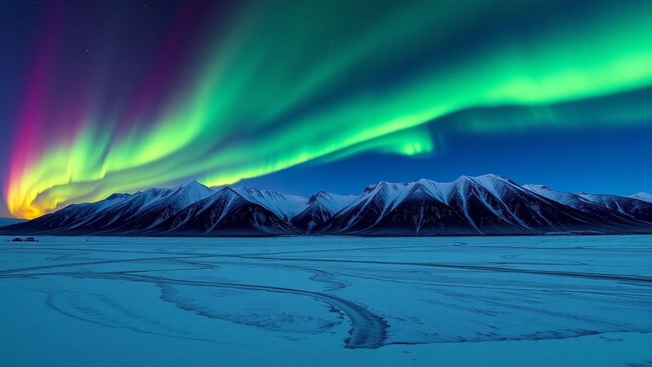 Majestic Arctic Northern Lights in Winter