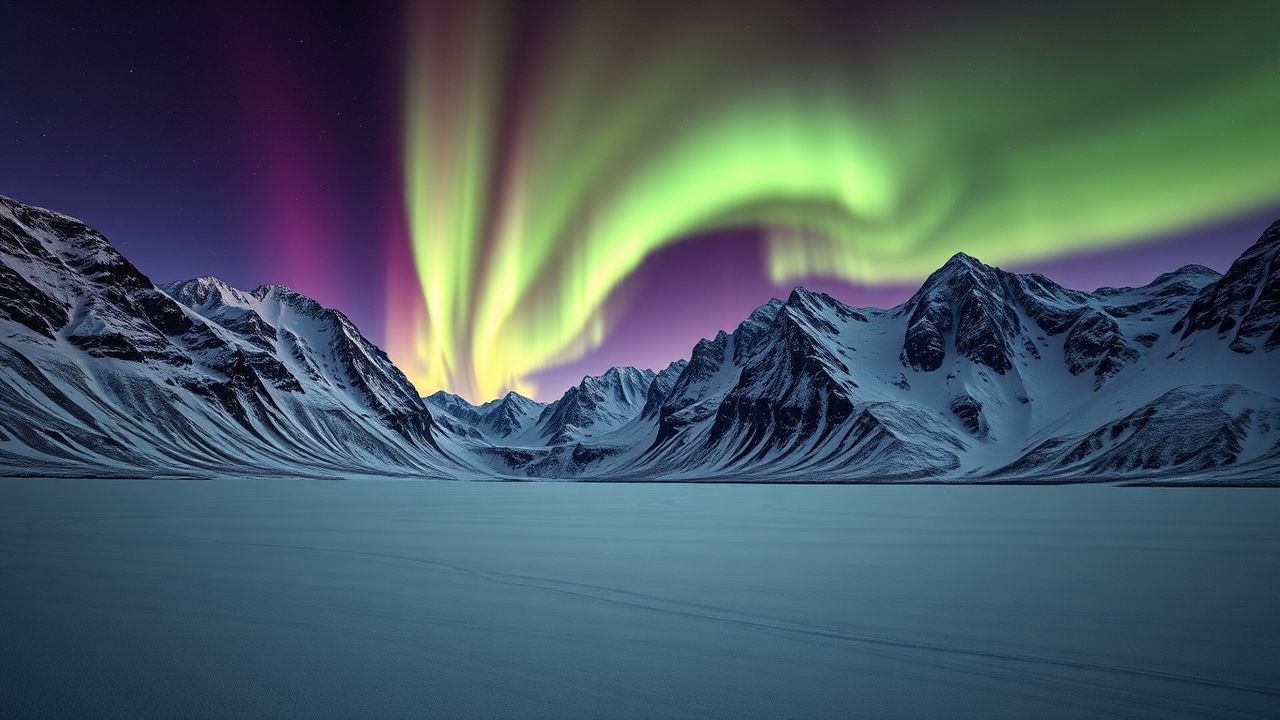 Wild Arctic Northern Lights in Winter