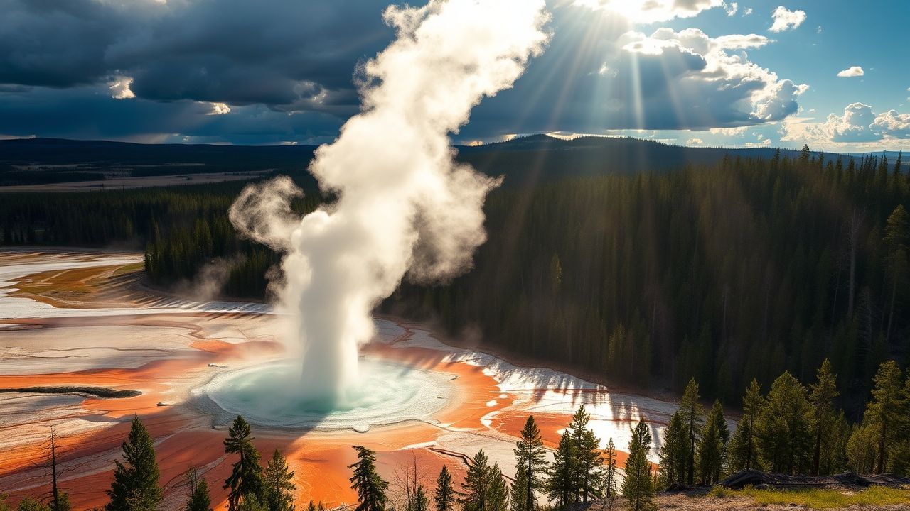 Verdant Grand Prismatic Rainbow in Spring