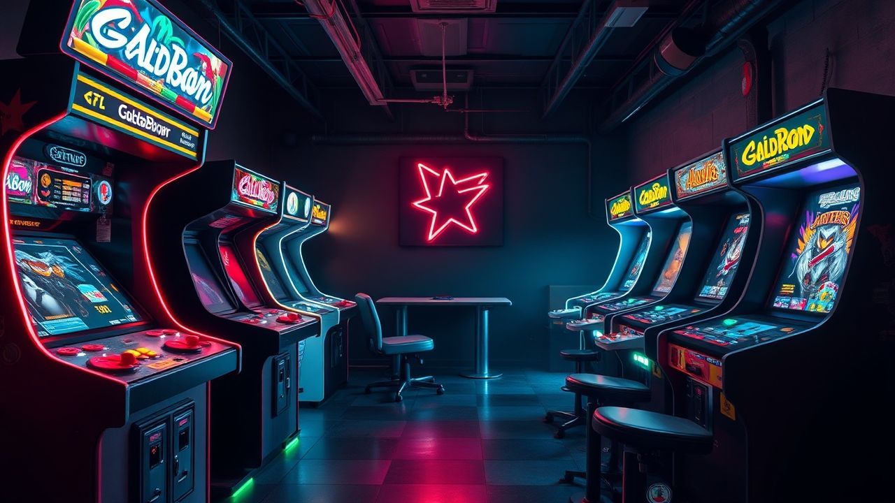 Neon Arcade Cabinet Glow Neon Dreams