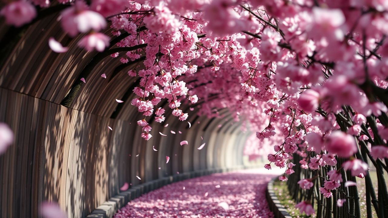 Lush Japan Cherry Blossom in Spring