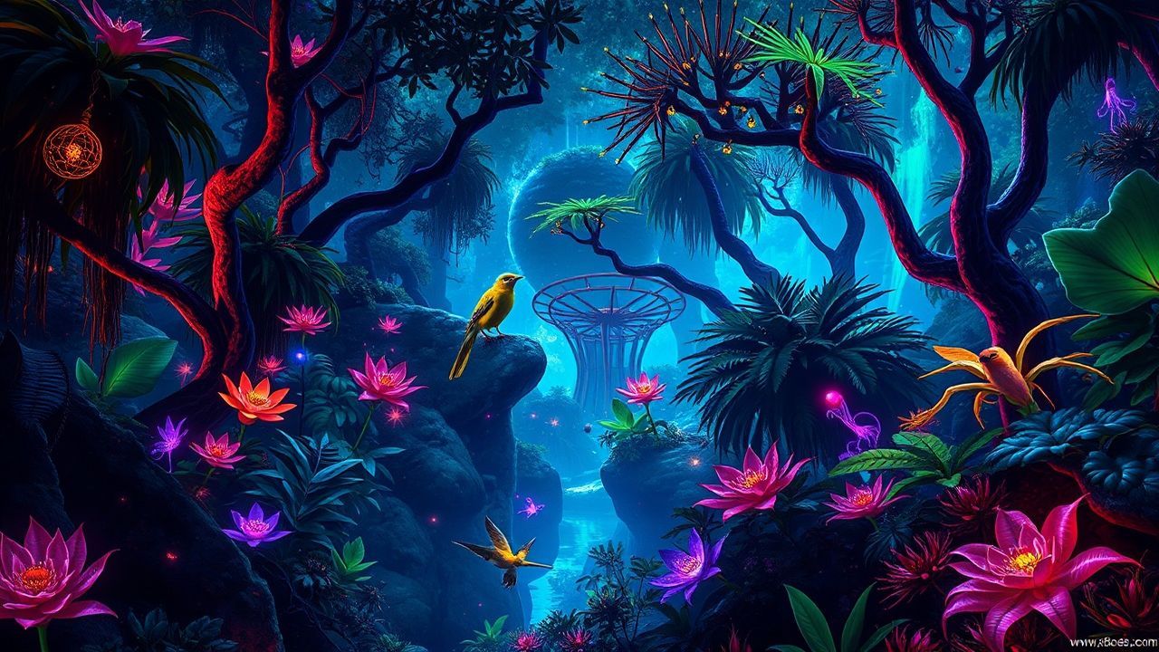 Advanced Alien Jungle Bioluminescent